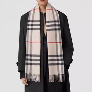 Burberry Classic Check Cashmere Scarf Stone